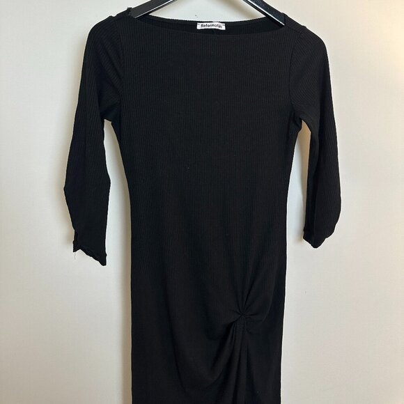 REFORMATION Belmont Knit Dress in Black Size Small - Picture 3 of 11